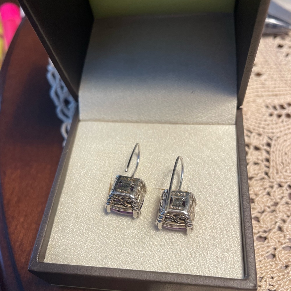 Ross-Simons Elegant Purple Amethyst Gemstone Earrings - Picture 3 of 3